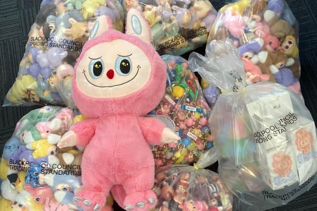 Blackpool Council’s Trading Standards team is urging consumers to be cautious following the discovery of counterfeit Labubu-style dolls being sold locally,