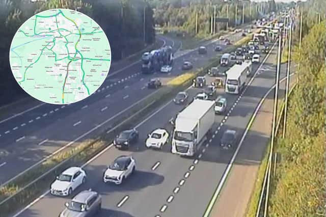 Drivers faced six miles of congestion after a crash on the M6 near Leyland