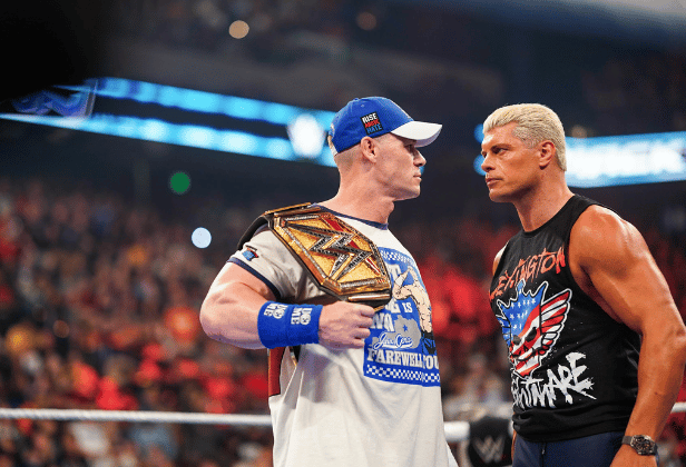 John Cena and Cody Rhodes come face-to-face before their WWE Undisputed Championship street fight taking place this weekend on this evening's WWE SmackDown.