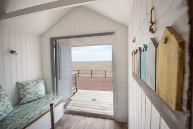 Inside one of the St Annes Beach Huts. Photo credit Lucinda Herbert