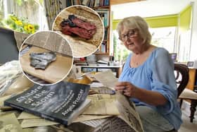 Angela Procter, author of Children Of The Storm, still has a fragment of the plane that crashed into a school in Freckleton, and a burnt piece of material that remained of her sister's dress after she survived the Freckleton Air Disaster 81 years ago. 