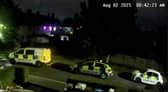 Police at the scene in Bibby Drive, Staining in the early hours of Saturday morning (August 2)