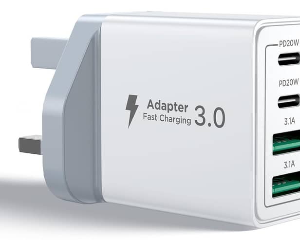 The charger has 40 watts of output across its four sockets