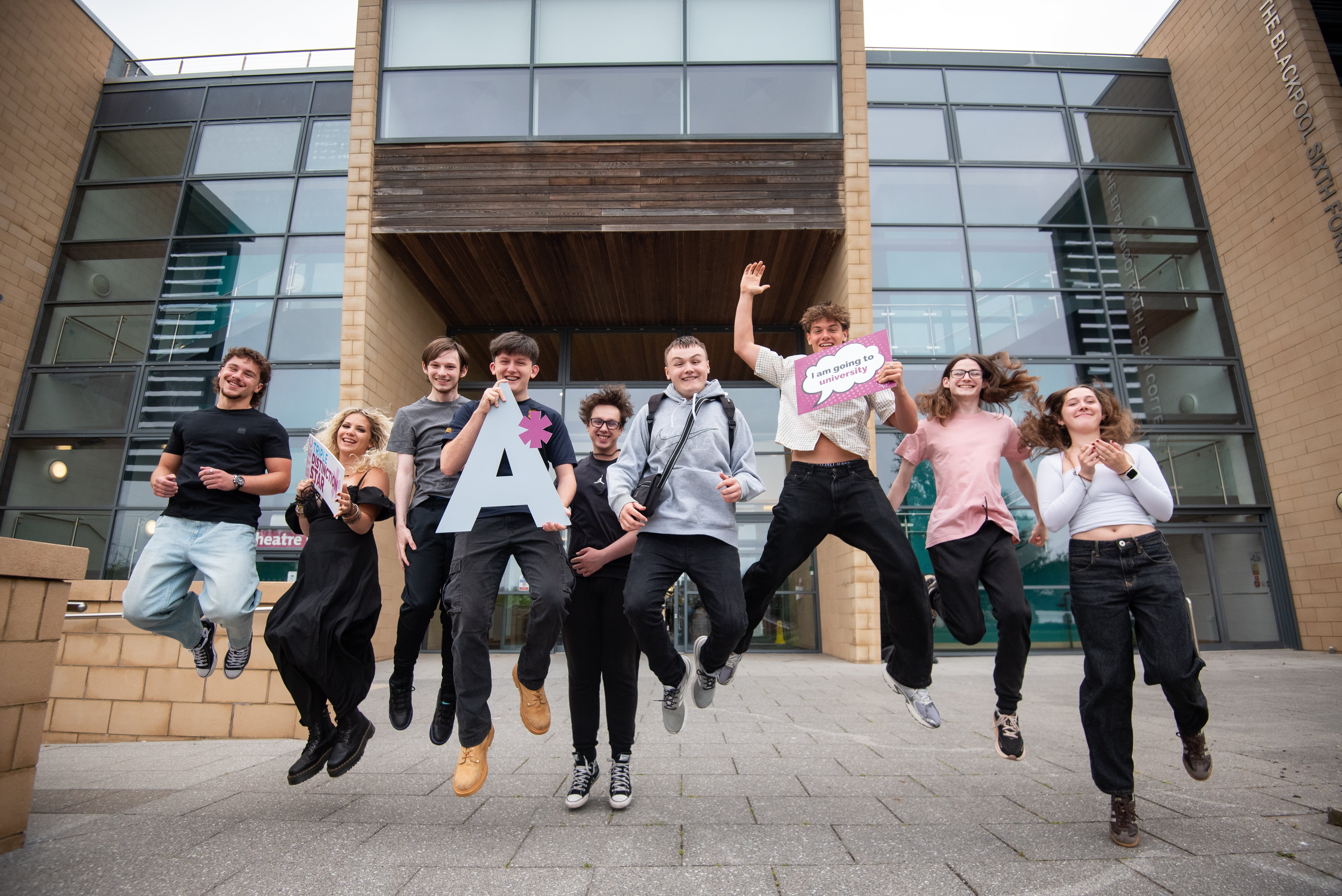 19 amazing pics from Blackpool Sixth Form College on A Level results day