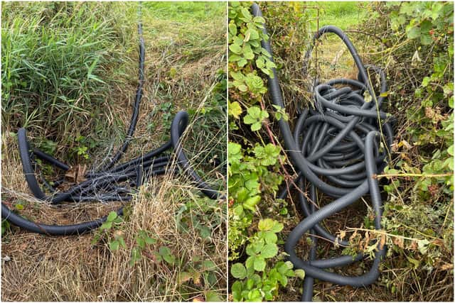 The pipe that was used to steal the fuel