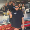 David Potts visiting SpudBros in Preston.