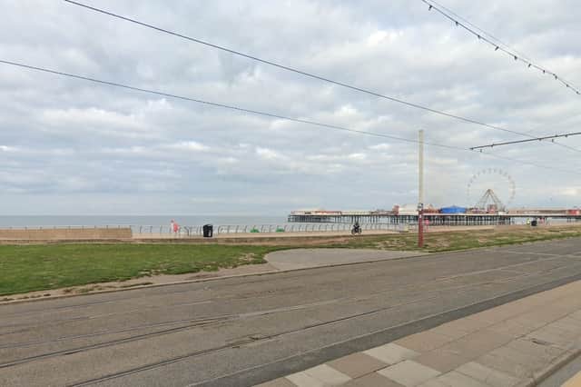 Two people were rescued from the sea by Blackpool RNLI crews after drifting “some distance out”.