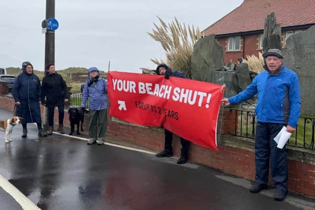Campaigners make their point about massive disruption fears over proposed windfarm cable plans in Fylde