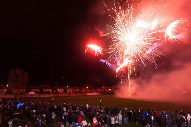 A scen from a previous fireworks display at St Annes Cricket Club