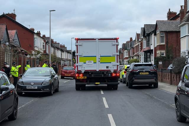 Bomb squad arrive on scene in Blackpool as boy, 16 arrested under the Explosives Act