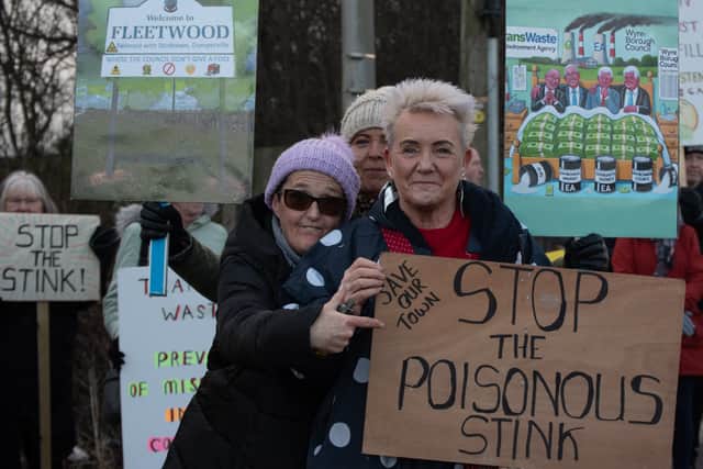Lorraine Beavers MP joined in with a protest at the Jameson Road landfill site.