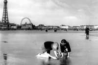 Blackpool beach in 1928