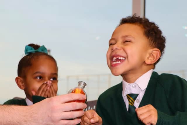 School children have bee enjoying lessons themed on Blackpool's past and present