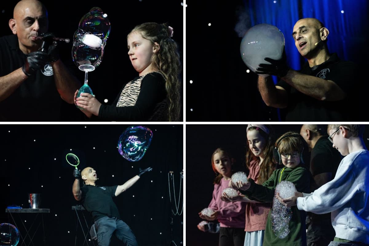 13 magische Fotos: Weltrekordhalter präsentiert Seifenblasen-Show im ...