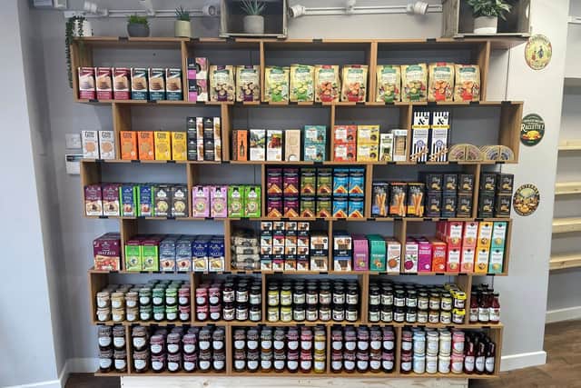 The shelves at the Cheese Emporium in Wood Street, St Annes are stocked with a selection of chutneys, preserves, oils, crackers and olives