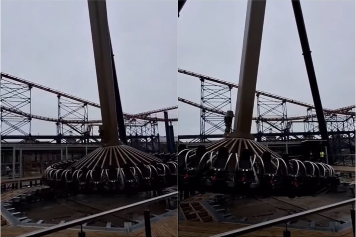 Watch as Blackpool Pleasure Beach Resort's new £8.72m pendulum ride ...
