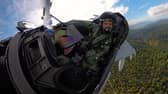 Mid air in the Warton-made Typhoon