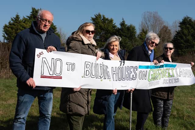 A group of residents are campaigning to stop a proposed housing estate from being built in Stalmine. Photo: Lucinda Herbert
