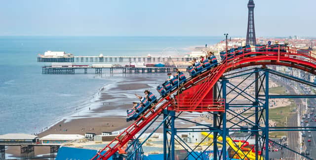 Pleasure Beach Resort's Big One towering over Blackpool