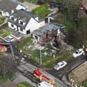 Images show damage to a property on Carr Lane, Hambleton, following the explosion.