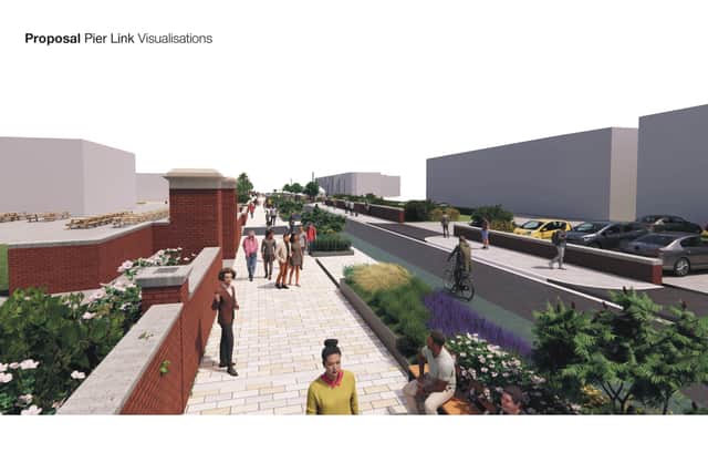 An artist’s impression of how the St Annes Pier Link is intended to look