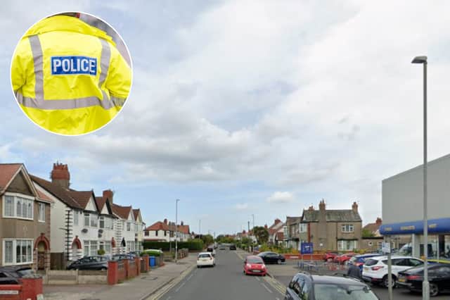 A teenage motorcyclist was taken to hospital after a crash with a car in Cleveleys.