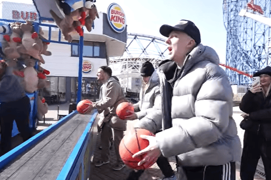 Rapper Aitch at Blackpool Pleasure Beach