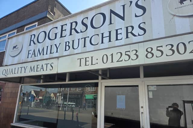 A new bar could be opening in Cleveleys town centre if plans get the go ahead – after a blue notice appeared on the door of the recently-closed Rogerson’s Family Butchers at 110 Victoria Road West