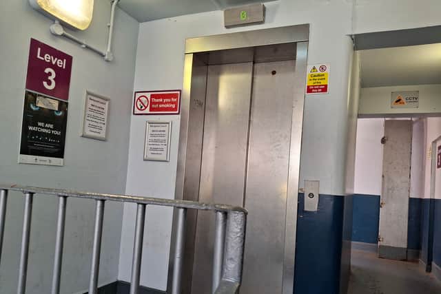 The lift at Blackpool's West Street car park