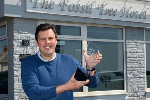 Bad idea: Chris Rinder, of the award-winning Fossil Tree Hotel,