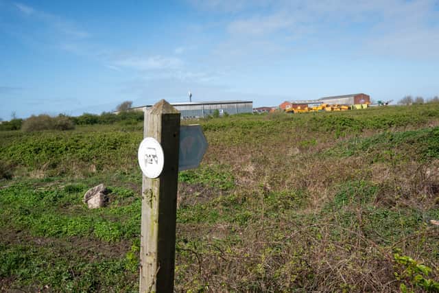Joanne Gardner and Karen Henshaw on land off Queensway where a £28m retail development has been proposed