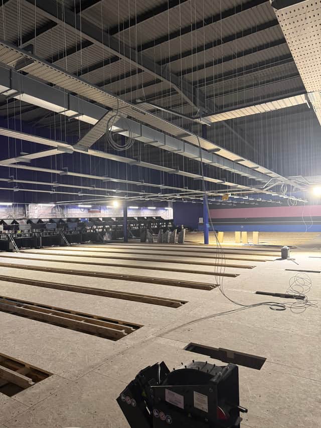 The lanes taking shape at Tenpin, Rigby Road