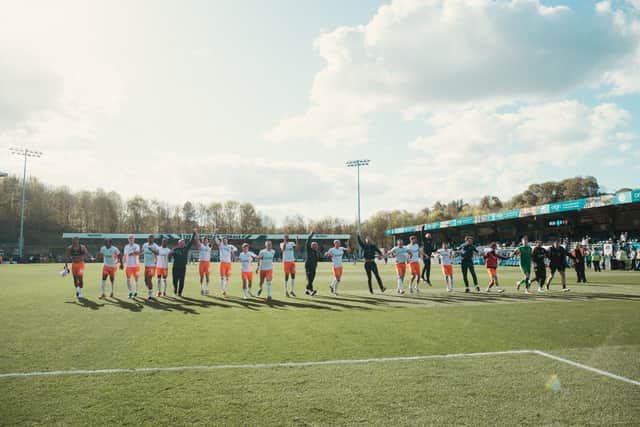 Blackpool's celebrations against Wycombe