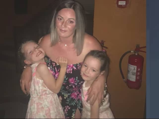 Victoria with her two girls
