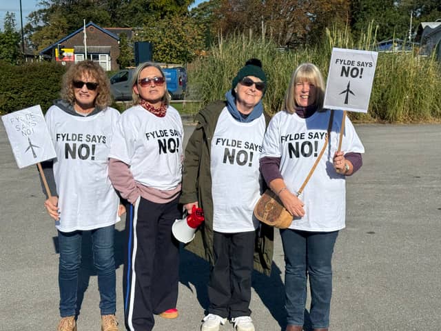 Members of the Fylde Says No! protest group