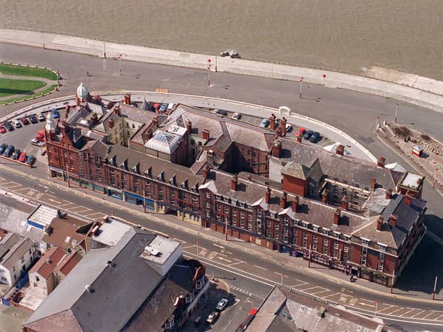 The Metropole, the only Blackpool hotel on the sea side of the tram tracks.