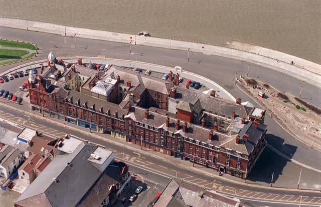 The Metropole, the only Blackpool hotel on the sea side of the tram tracks.