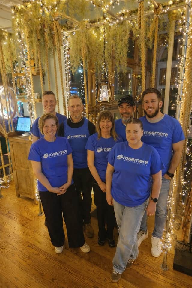 Rosemere runners at the ready, left to right among the ladies, Jackie, Pam and Lorna and the men, Rob, Ray, Neil and Matt