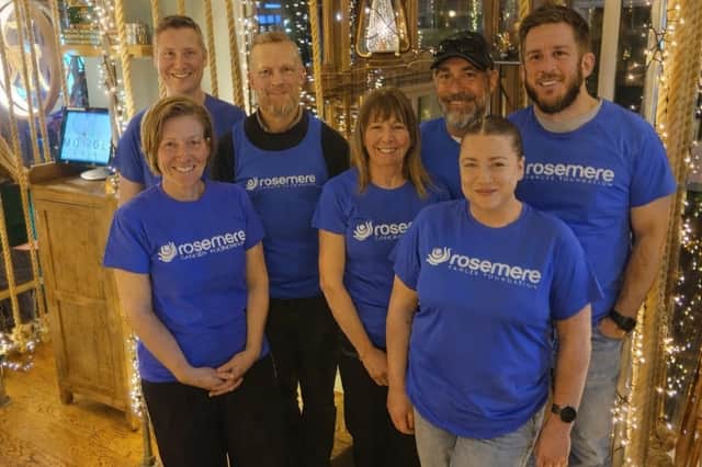 Rosemere runners at the ready, left to right among the ladies, Jackie, Pam and Lorna and the men, Rob, Ray, Neil and Matt
