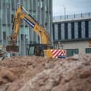 Building work takes place on the site for the new Multiversity. Photo: Lucinda Herbert