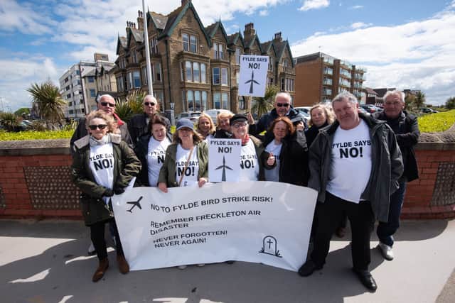 Fylde Says No protesters outside Fylde Town Hall