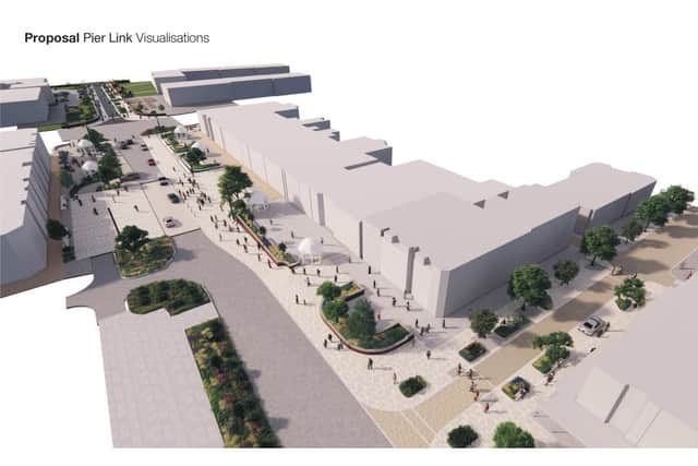 How Garden Street (right) is intended to look after the work