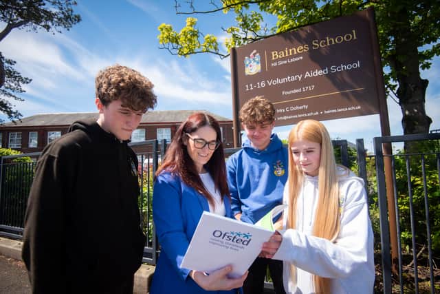 Clare Doherty, headteacher for Baines School in Poulton, is celebrating after their recent Ofsted report