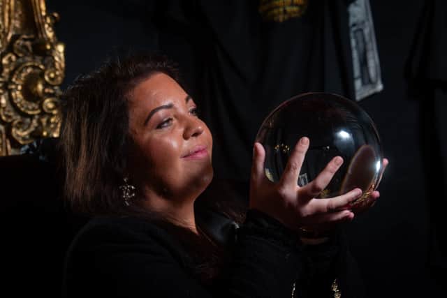 Fortune teller Sarah Petulengro on Blackpool's Central Pier