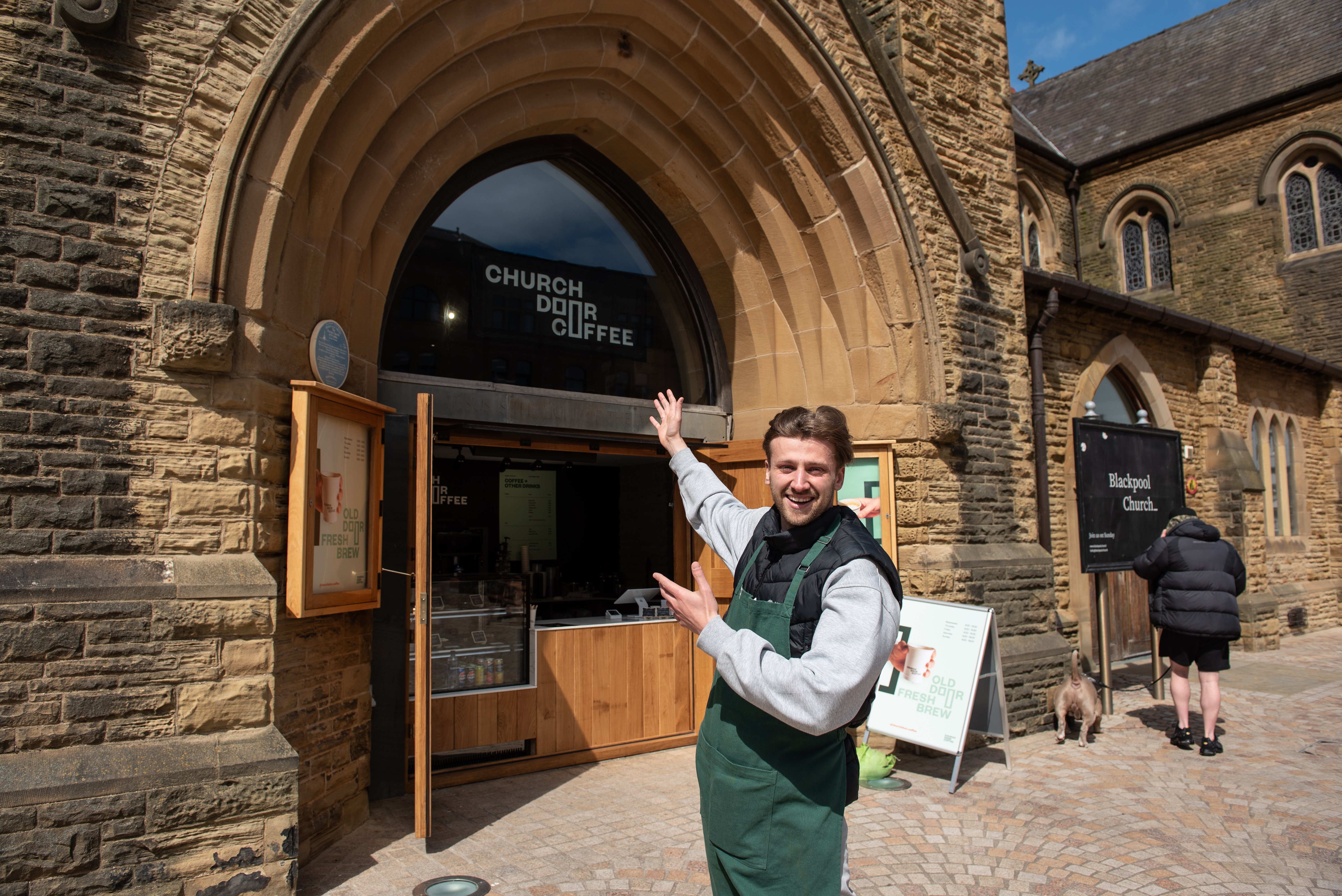 We have opened a coffee shop in a church right at the heart of Blackpool town centre