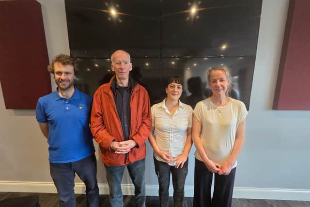 Leigh Day partner Sarah Moore (right) with the panel of experts during the meeting at Thornton
