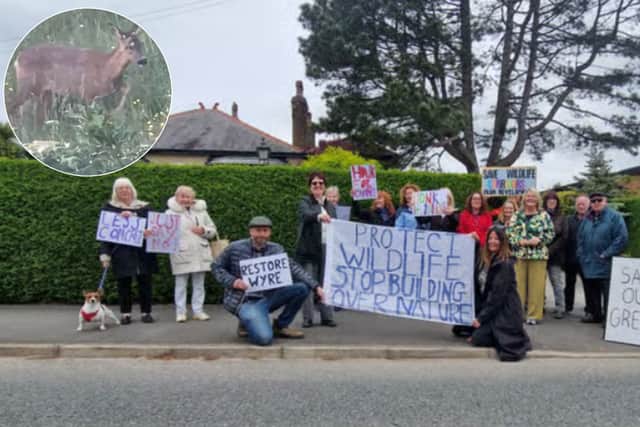 Campaigners against a proposed large scale housing development on a greenspace site in Carleton have been saddened by the death of one of the deer they were trying to protect.