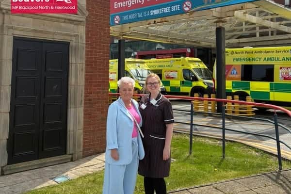 MP Lorraine Beavers met staff at Blackpool Victoria Hospital