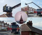 Lancashire Fire and Rescue are currently on the scene after a direct lightning strike to a property in Fleetwood caused damaged to a chimney.