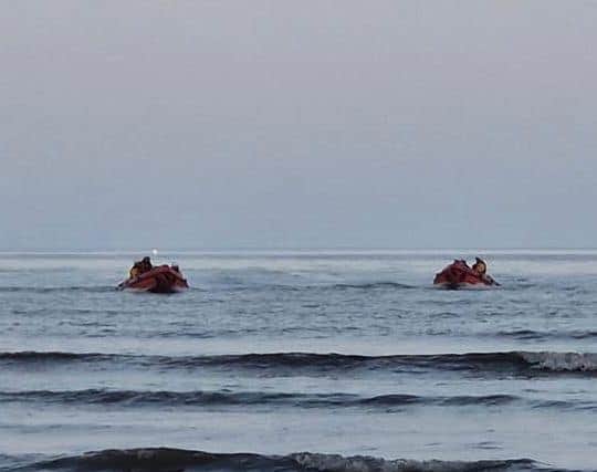 RNLI Blackpool D class at sea